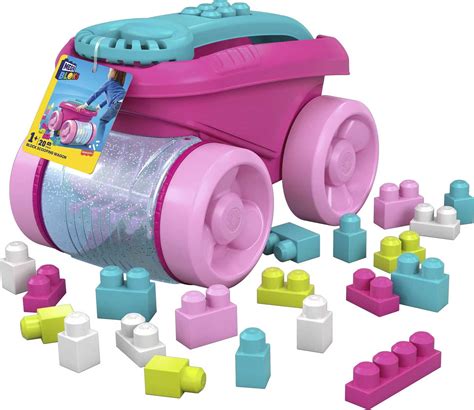 mega bloks pink car|Mega Bloks Block Scooping Wagon Pink.